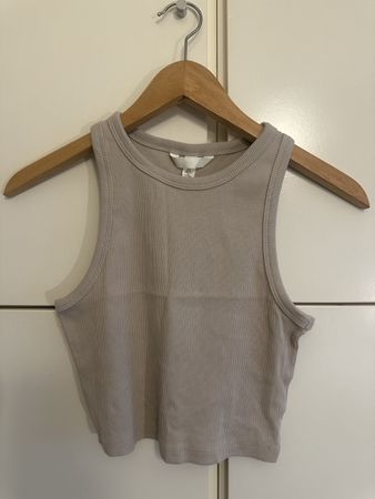 Sommer Top von H&M, Beige, Gerippt, Gr. S