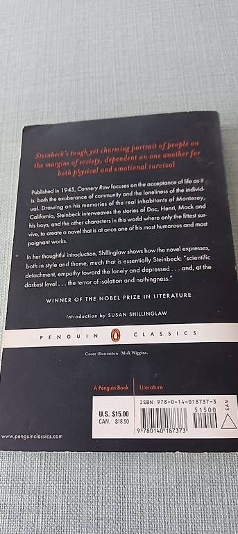 Libri: Cannery Row by John Steinbeck – Usato da GENEVE venduto da NathalieI01 1