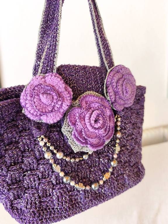 Taschen für Damen: Sac à main fait main violet élégant  – Gebraucht aus Ursy von tan_8qdl 1