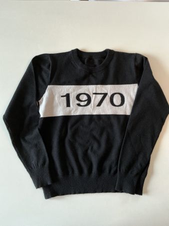 Cooler Strickpullover mit 1970 Aufdruck, Grösse S