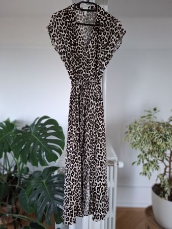 Robe longue H&M imprimé léopard taille S 