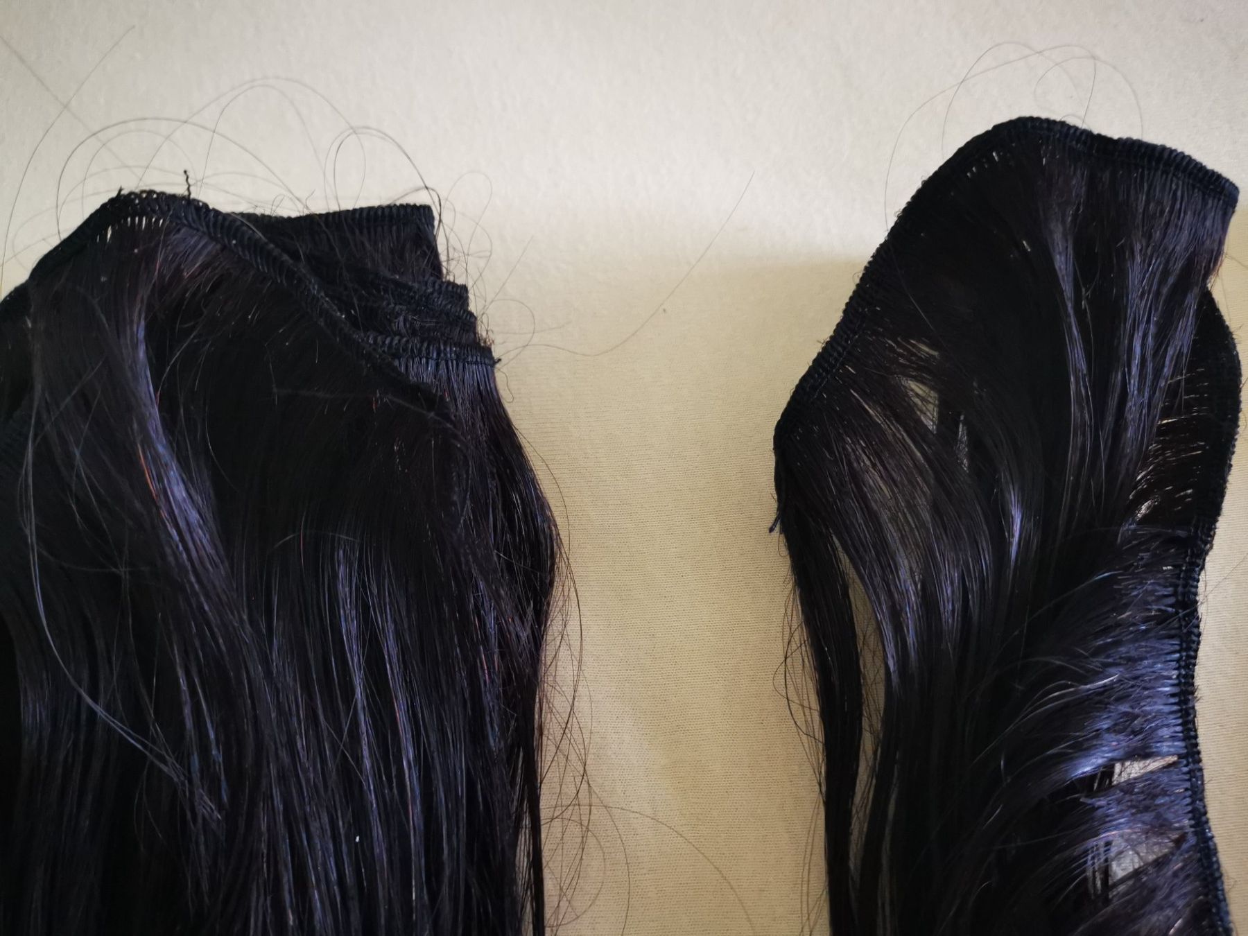 Parrucche: Mèches de cheveux naturels noirs - perruque / postiche – Usato da Courtepin venduto da mara_1808 1