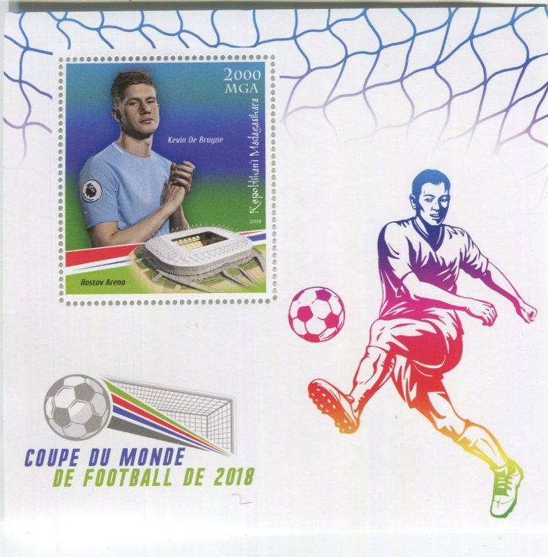 Alle Briefmarken: Block "Fussball". Madagaskar. – Neu und originalverpackt aus Basel von Butsch5