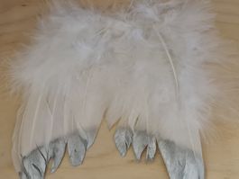 ENGELSFLÜGEL weiss/silber zum Basteln