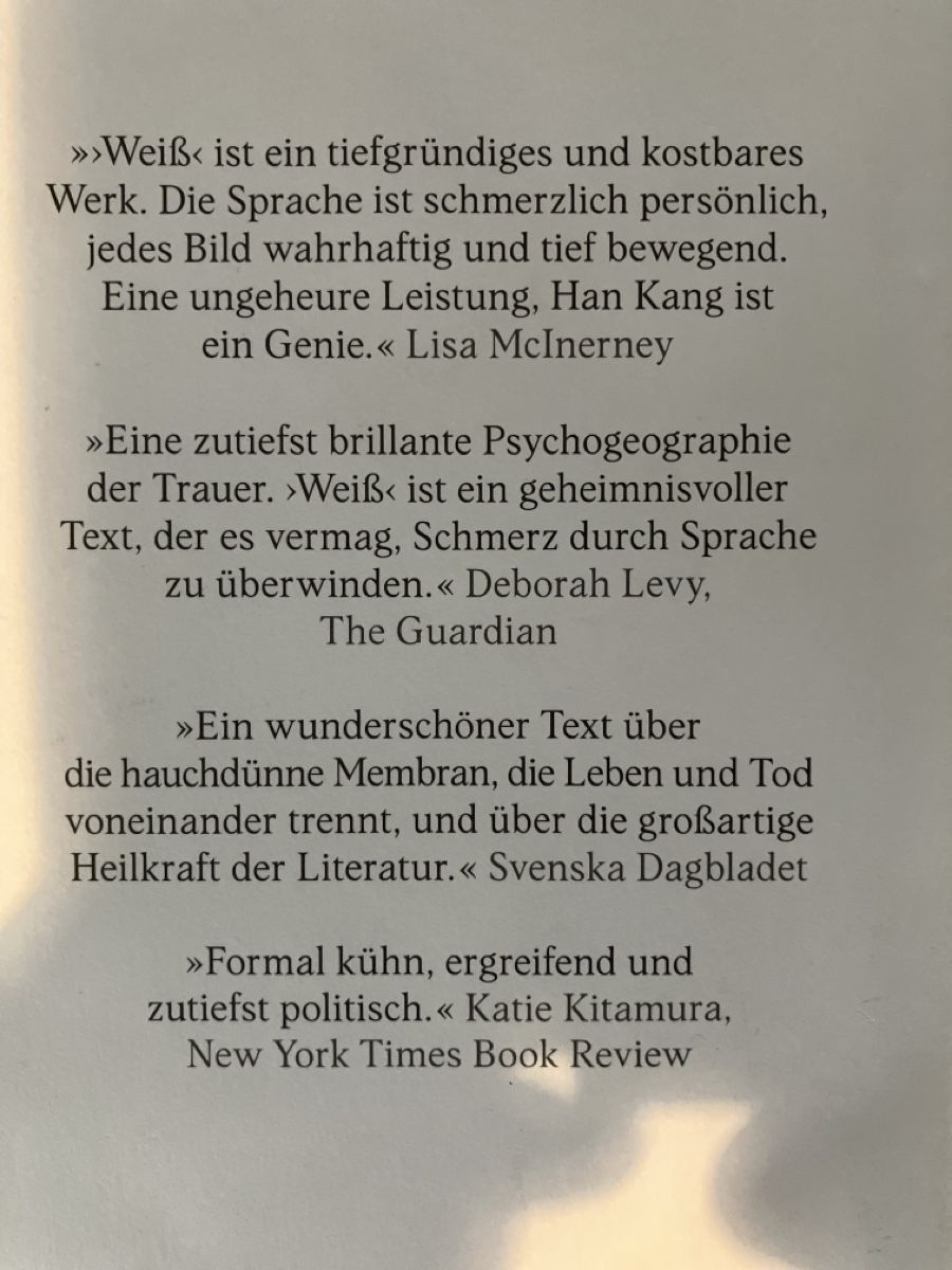 Libri: Han Kang: Weiss – Nuovo (secondo la descrizione) da Dielsdorf venduto da Der_baer 1