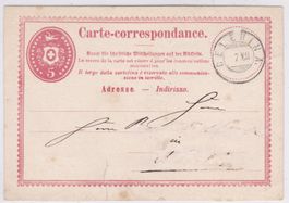 Zwergstempel CELERINA (GR) 1872 auf früher PK