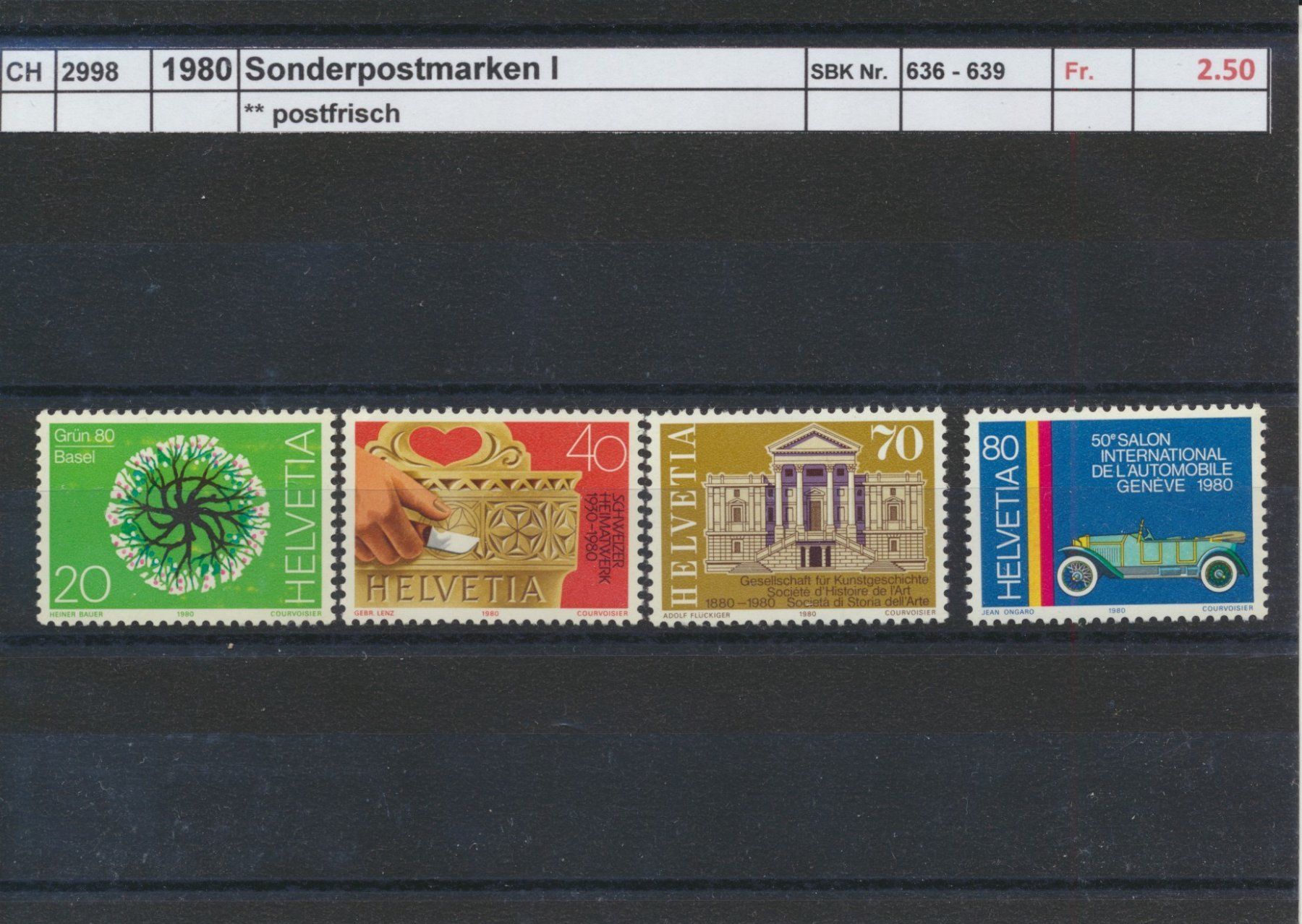 Tutti i francobolli: 1980 "Sonderpostmarken I", ** postfrisch – Nuovo (secondo la descrizione) da Winterthur venduto da Zupogeru
