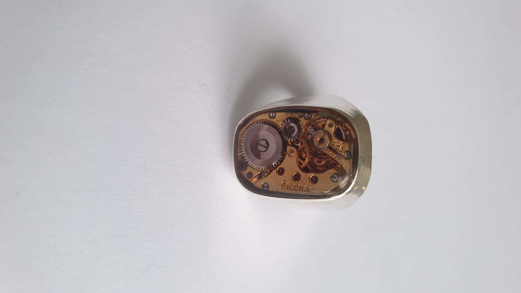 Anelli: Silberring mit mechanischen Uhrwerk hand made – Usato da Wettingen venduto da Hc41