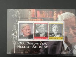 Helmut Schmidt Österreich   2018 Block ** (A859)