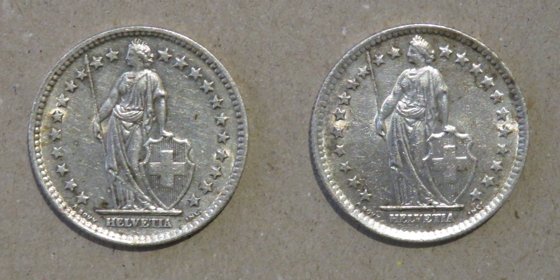 Toutes les monnaies: 2 x Fr. 2.-  1961 und 1963 Silber – D'occasion à Kreuzlingen par Koi4 1