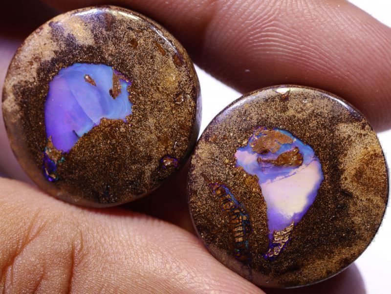 Edelsteine: Australischer Boulder Opal Paar 43.00Cts – Neu (gemäss Beschreibung) aus Bern von Grindelwaldaus 2