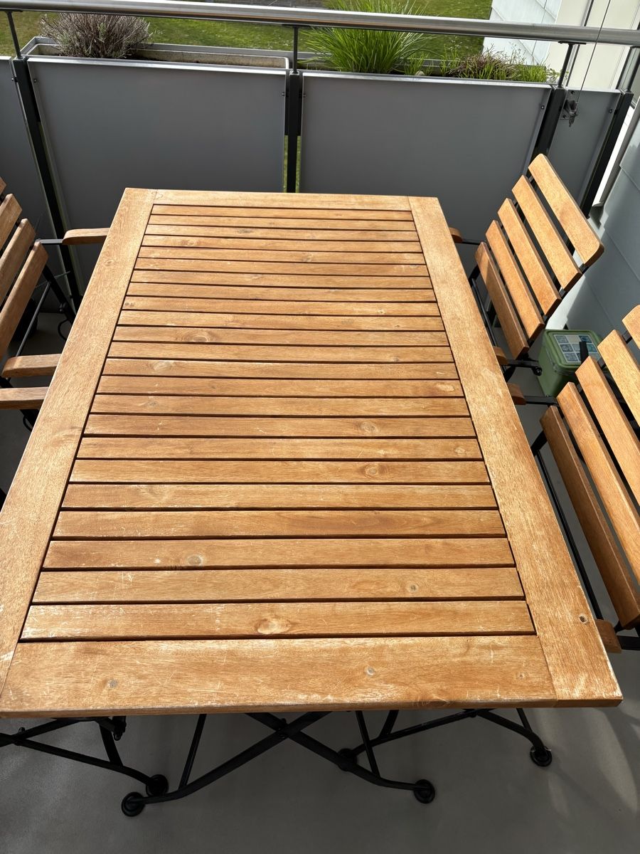 Tavoli: Balkon/ Gartentisch mit 4 Stühlen – Usato da Adliswil venduto da edpa 1