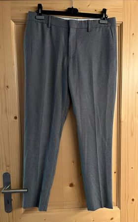 Blau-weisse ZARA Herrenhose Gr. 42 / W32 - 241216