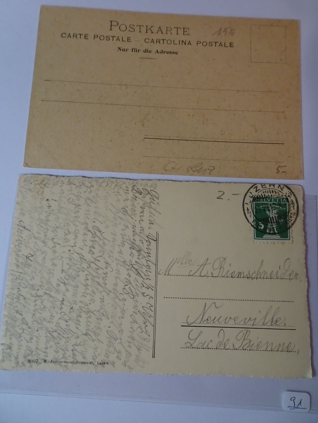 Cartes postales: 2 AK Luzern – D'occasion à Schönenwerd par schnitzunddrunter 1