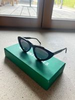 DE sunglasses Cateye Brille schwarz neu