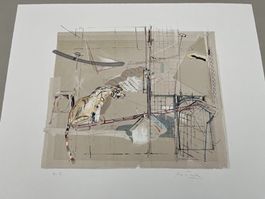 HANS FALK LITHOGRAPHIE SIGNIERT KÜNSTLERPROBE