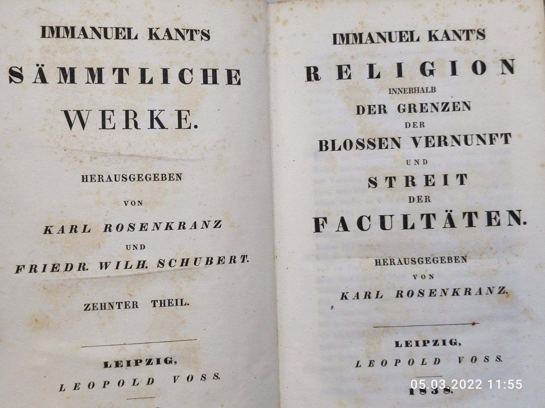 Libri: PHILOSOPHIE - KANT - SÄMMTLICHE WERKE – Usato da Goldach venduto da Gaip