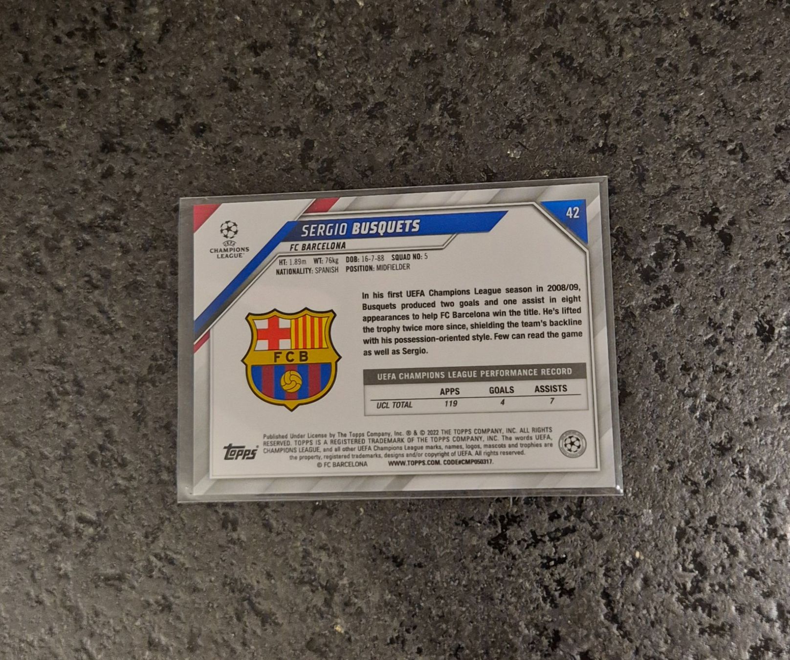 Topps Carte collezionabili: Sergio Busquets - Barcelona - Topps – Nuovo (secondo la descrizione) da Burg AG venduto da Danoe 1