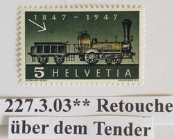 ST117) 277.3.03, Abart Retouche über Tender postfrisch