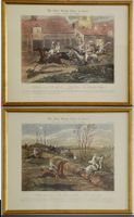 "The First Steeple-Chase" 2 englische Drucke - gerahmt