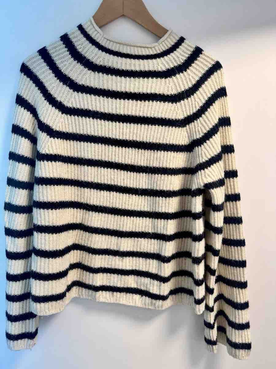 Maglioni & Felpe: Damen Strickpullover gestreift weiss blau – Usato da stadt zürich venduto da Stoffelsara