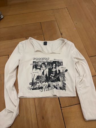 Shein Top, Long Sleeve, Anime Graphic, Y2K, Size Small