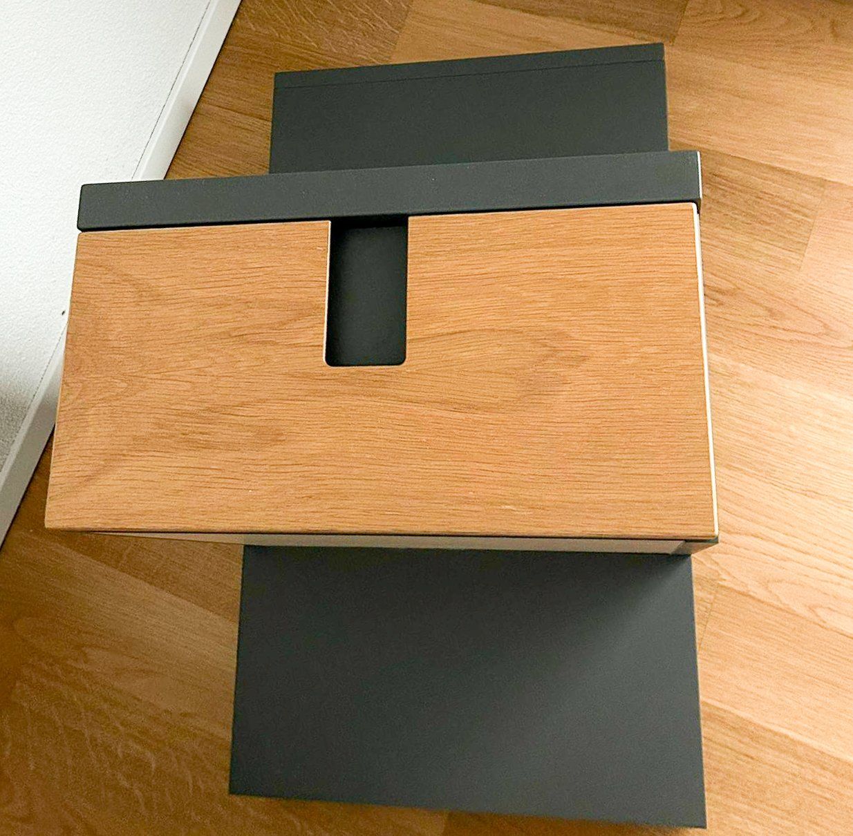 Letti: Kleiderschrank mit Bett und Kopfteil, Eiche/Anthrazit – Usato da Bözberg venduto da the_redsnapper 6