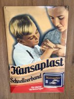 Blechschild leicht gewölbt erhabene Schrift "Hansaplast" NEU
