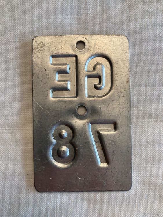 Vélo Bicyclette Plaque Vélo Genève Fahrradplatte Kaufen auf Ricardo