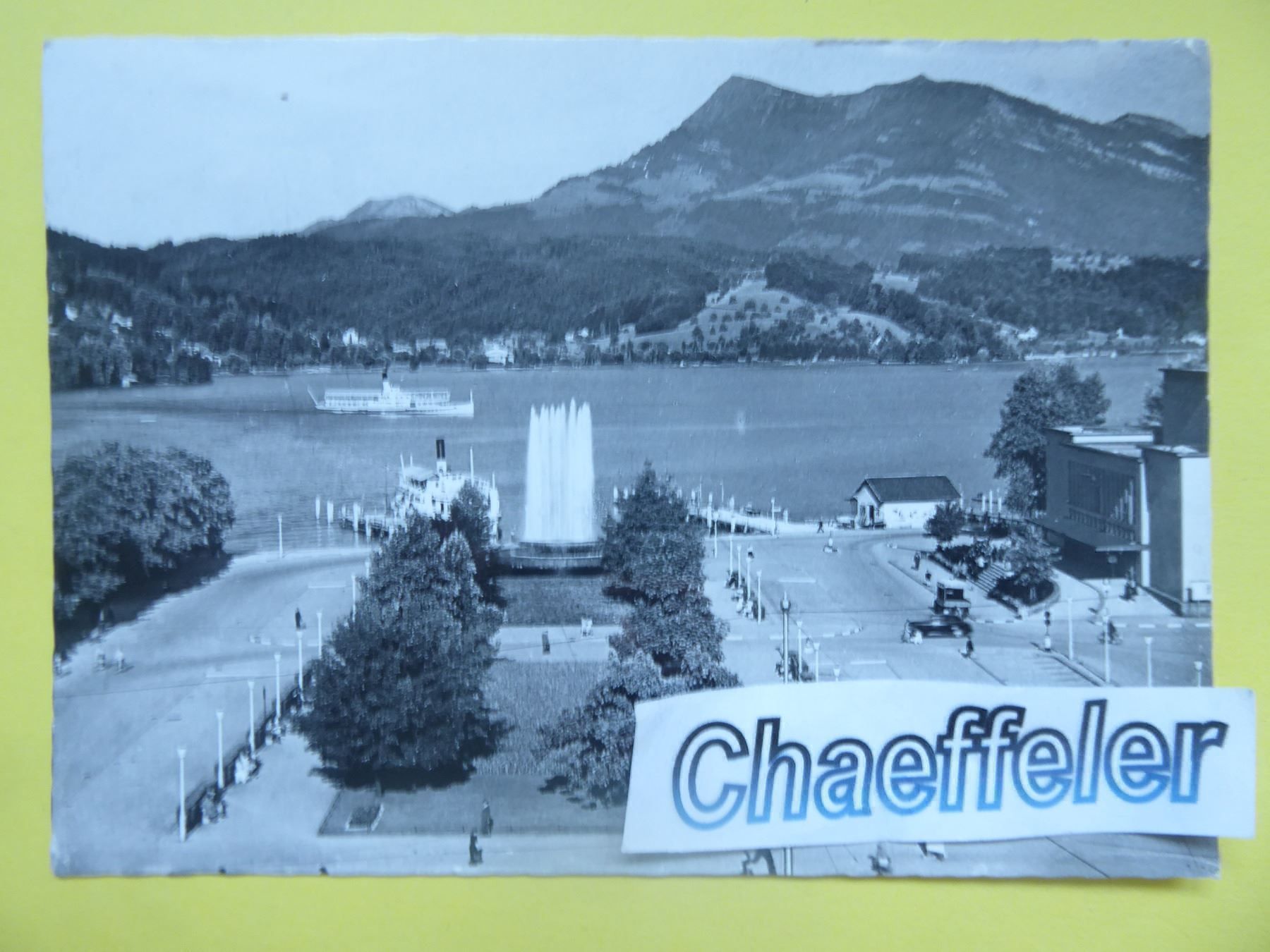 Cartoline postali: 8 Luzern. Bahnhofplatz mit Rigi – Nuovo (secondo la descrizione) da Zürich venduto da Chaeffeler