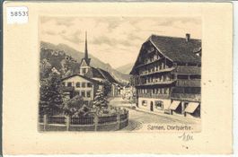 Sarnen - Dorfpartie - Radierung