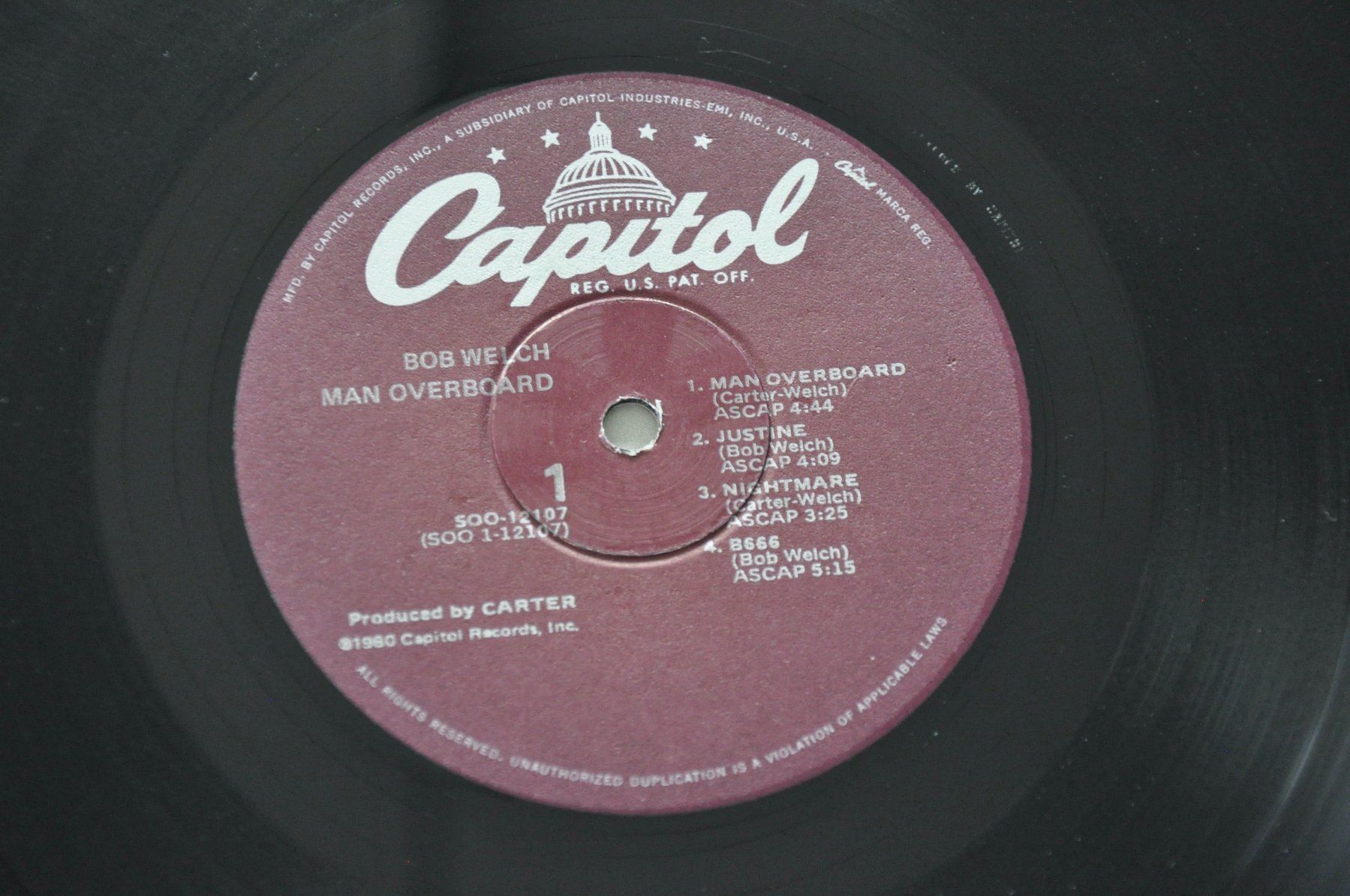 Dischi in vinile: BOB WELCH LP MAN OVERBOARD – Usato da Sion venduto da jaipur1401 4