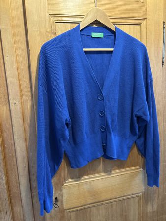 BENETTON gilet coton bleu roi M