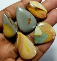 Cabochon Set L-6933 – 5 Stück Polygram Jaspis 61.55 Karat