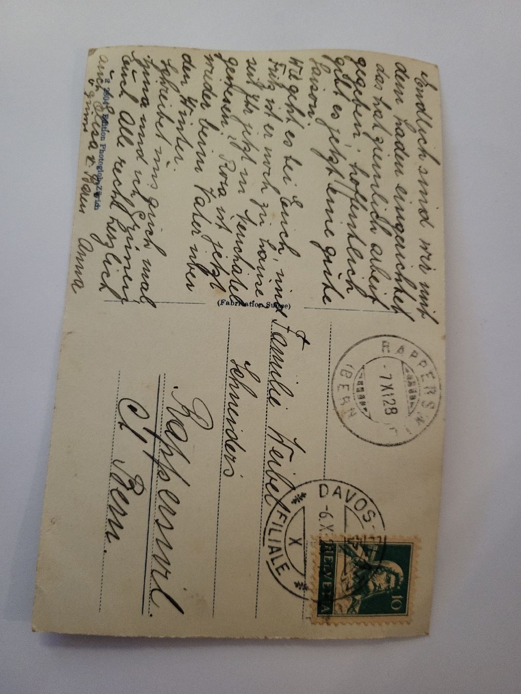 Cartoline postali: Alte Ansichtskarte Davos-Platz mit Schiabhörnern Rmu – Usato da nunningen venduto da mic_88k2 1