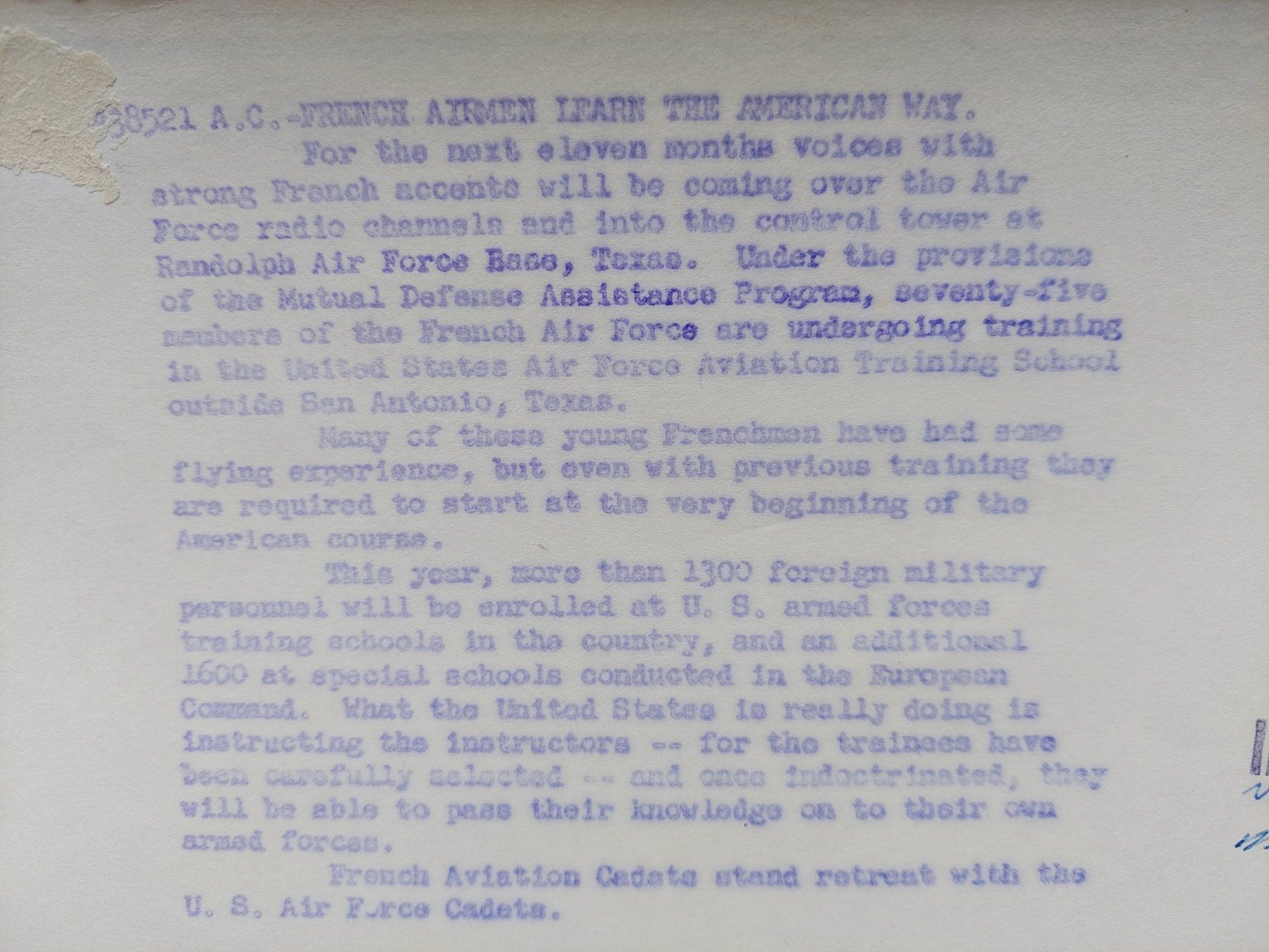 Foto & Immagini: Original Pressefoto Interavia US Armee 1950 – Usato da Obfelden venduto da Foto_Bild_Kunst_Buch 2