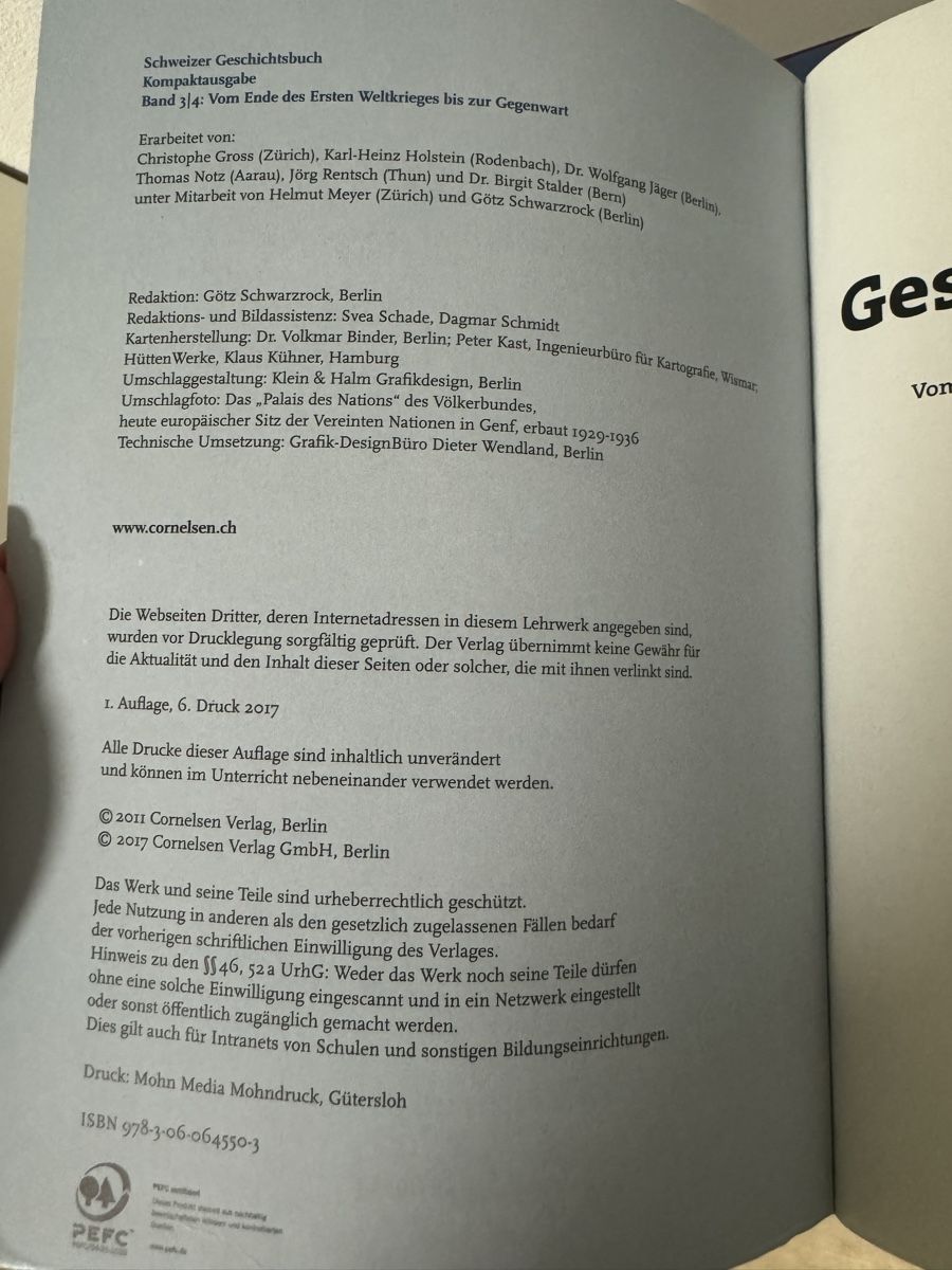 Bücher: Geschichtsbücher / Lehrmittel / Schweizer Geschichte – Neu (gemäss Beschreibung) aus Zollikofen von mon_mj72 3
