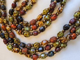 Antike Glasperlen Kette Collier, ca 1920