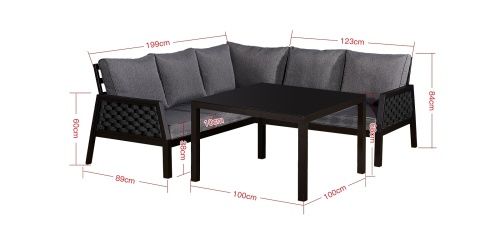 Salotti da giardino: Gartenmöbel Garten lounge ARIANA schwarz – Nuovo e nell'imballaggio originale da Herbertingen venduto da jet-line-e-trade 3
