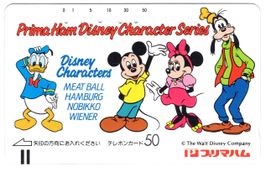 Disney - seltene frühe Balken Telefonkarte aus Japan