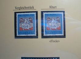 Abart 1966 **, Pro Patria, "Retusche an 1, Flocke"