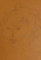 Maurice BARRAUD (1889-1954) beau dessin portrait de femme