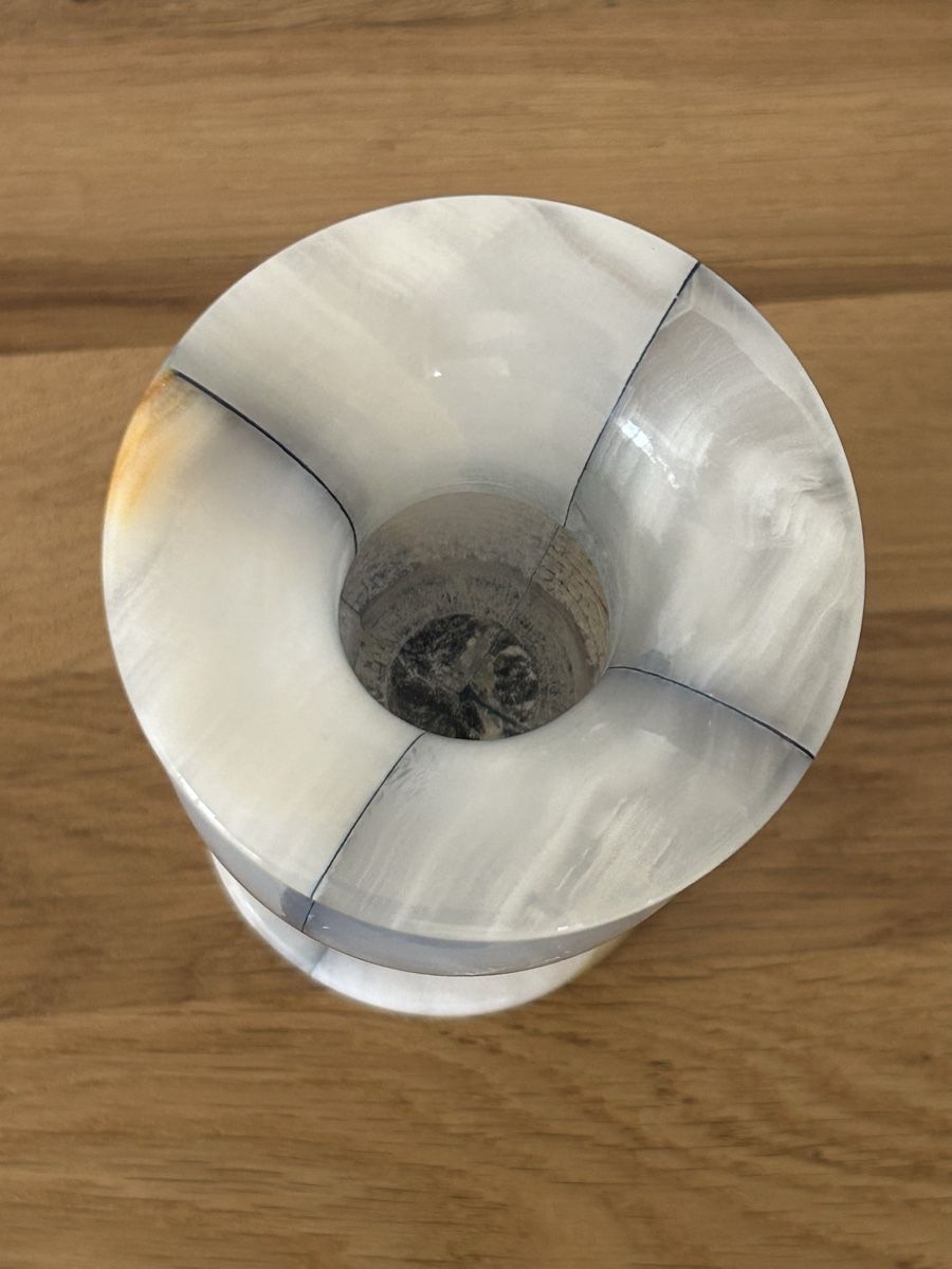Vasi & Recipienti: Vintage Onyx Patchwork Vase Blau Perfekt! – Usato da Wettingen venduto da Mmccl 2