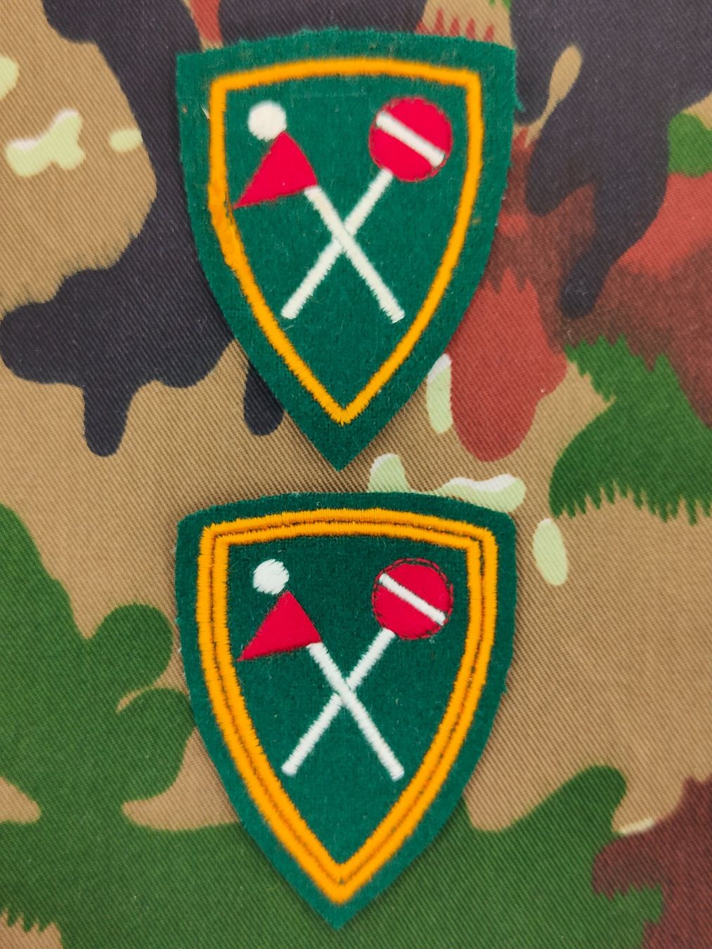 Schweizer Armee Placchette & Badge: Funktionsabzeichen Zeigerchef Set – Usato da Bauma venduto da SwissMilitaria