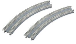 Kato Unitrack 20-181 Doppelgleis, gebogen, R414/381, 2 Stück