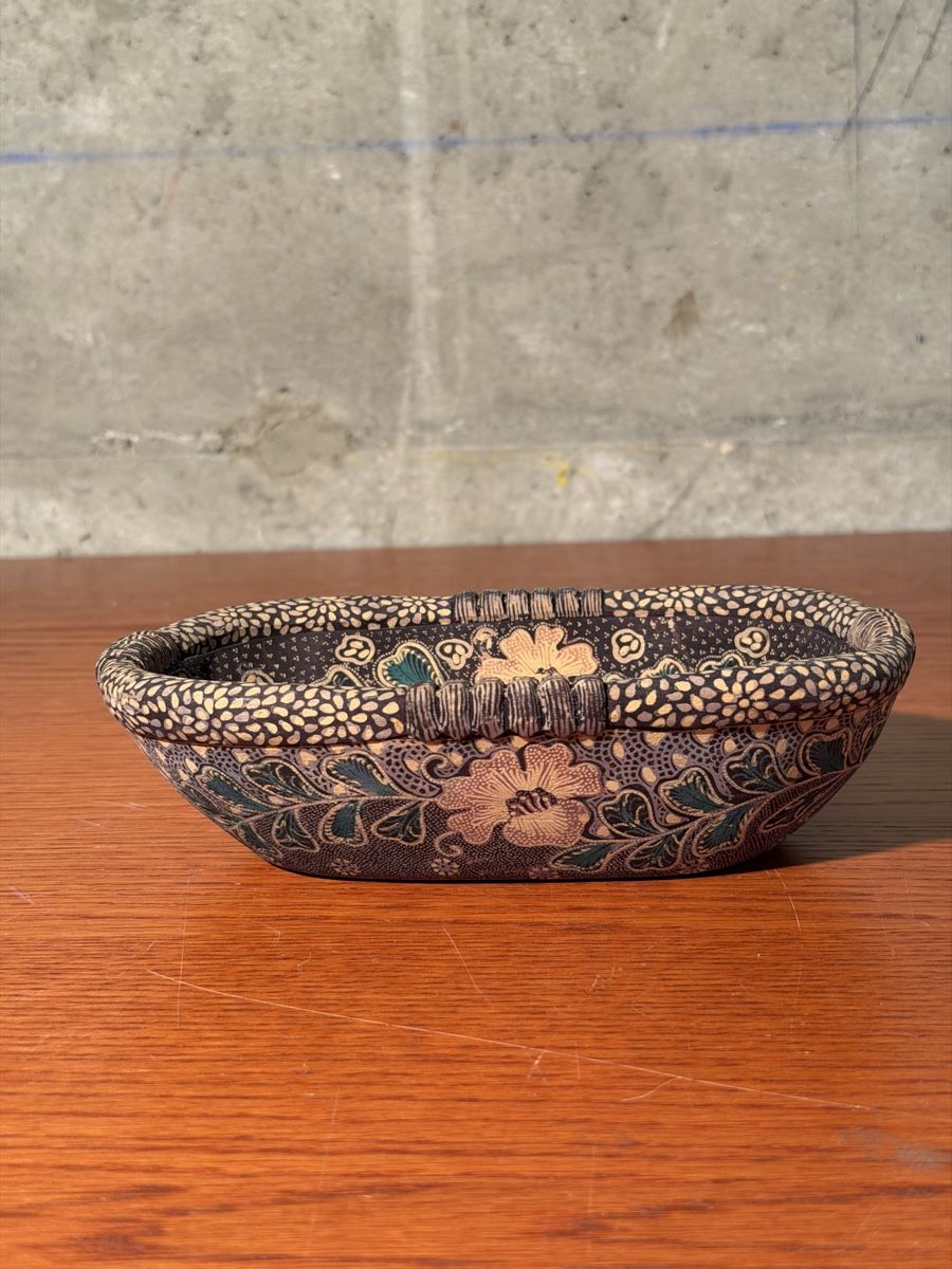 Alle Dekorationen: Vintage Batik Fabric Covered Basket Home Decor Display – Gebraucht aus Lausanne von vas_mbk2 6