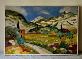 Irène Fels-Kuratle – Paysage provençal – huile – 60 × 90 cm