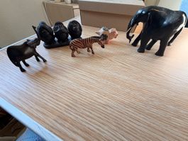 Figurines d'animaux en bois sculpté - fait à la main (50)