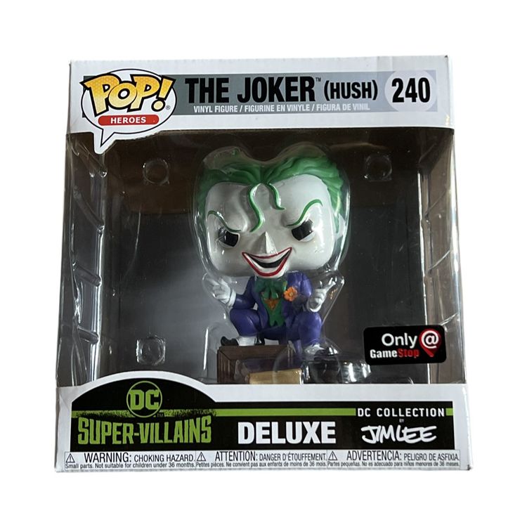 Funko Pop Heroes The Joker (Hush) #240 Deluxe GameStop Vinyl Figure MIB
