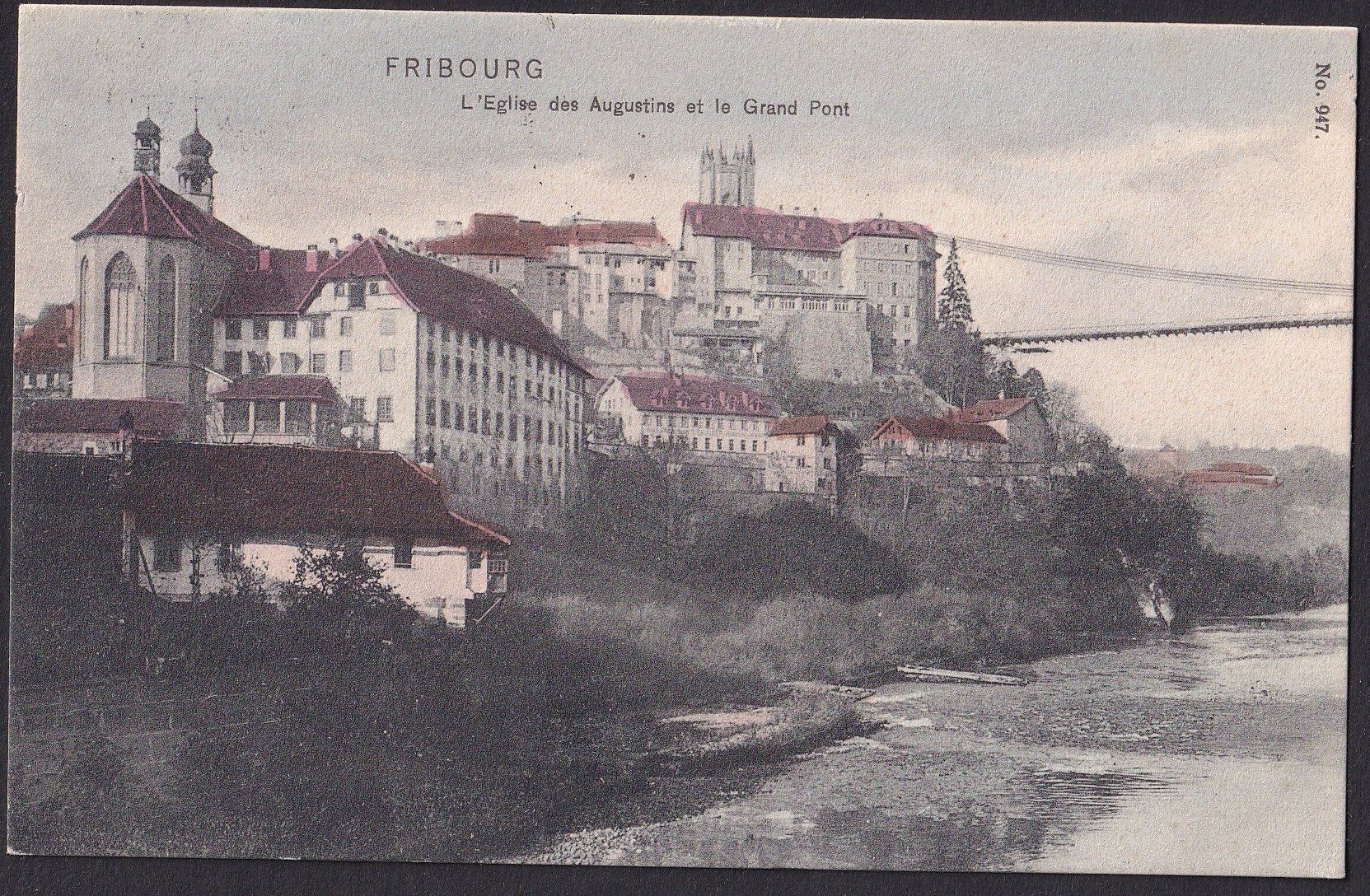 Cartoline postali: Fribourg Vue générale – Usato da Olten venduto da clotaldi 2